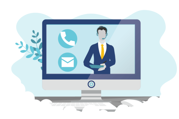 Graphic of a PROLINK representative for the contact us page