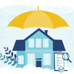 Graphic of a home protected from damage by PROLINK's Insurance partners
