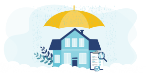 Graphic of a home protected from damage by PROLINK's Insurance partners