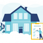 Graphic of a person looking through our home insurance tips
