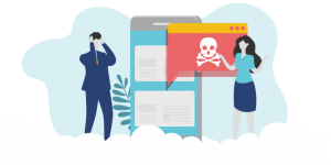 Graphic depicting ransomware attacks