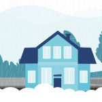 Graphic representing a storm proofed home