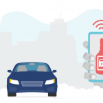 Graphic representing keyless car thefts